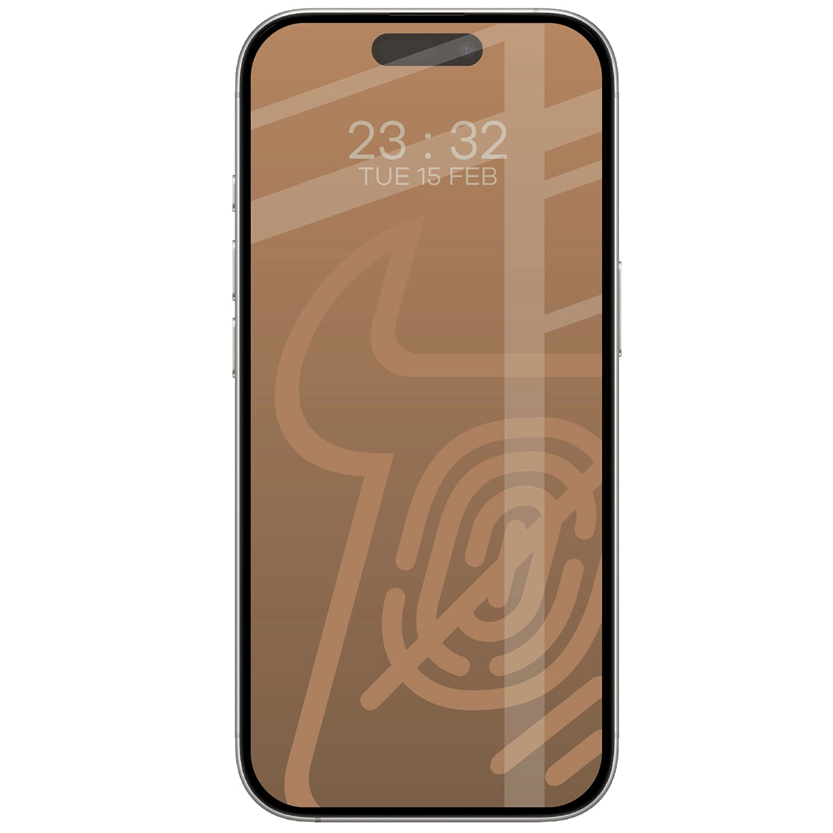Mattes Hartglas für iPhone 16 Pro / 17, Bizon Glass Matte, Schwarzer Rahmen