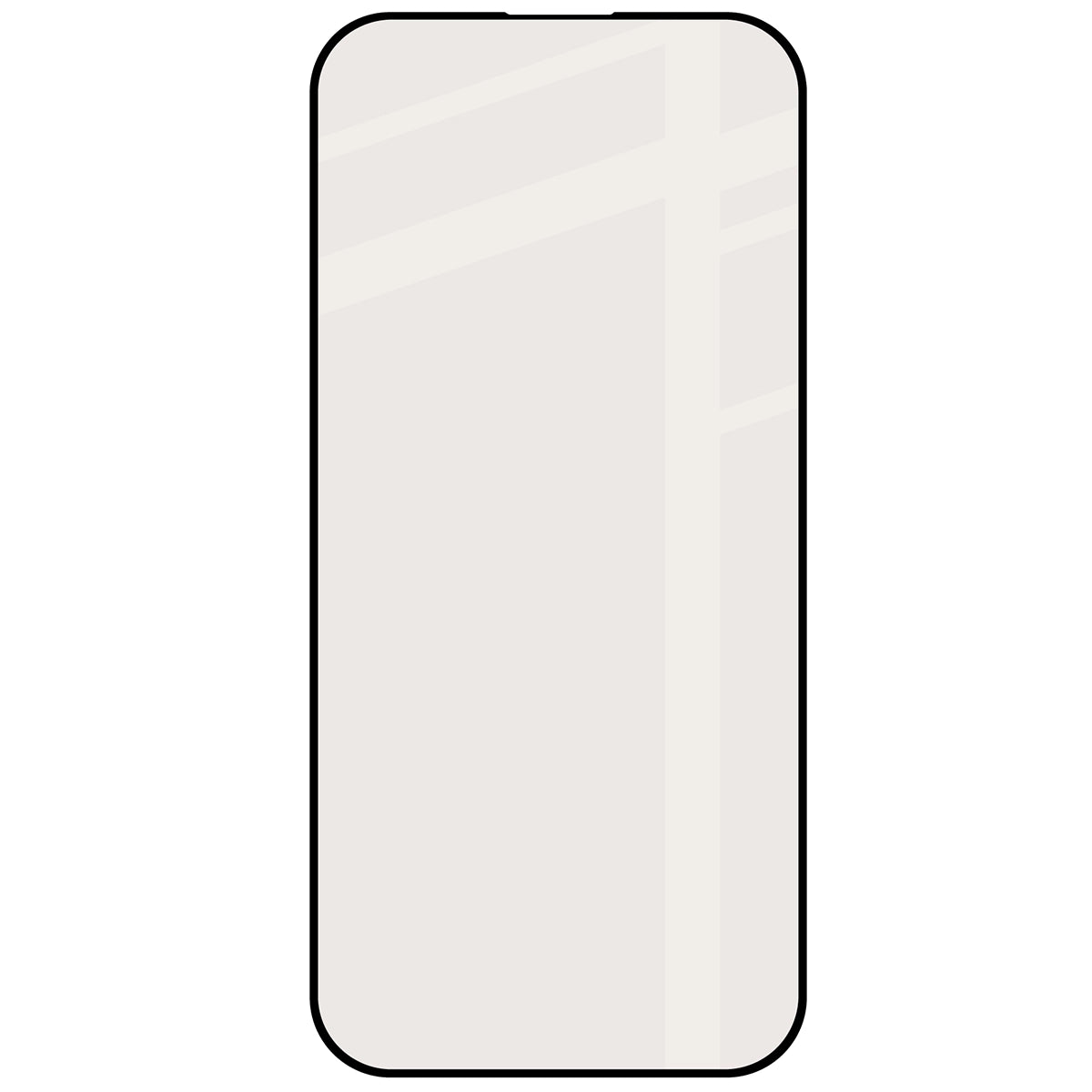 Mattes Hartglas für iPhone 16 Pro / 17, Bizon Glass Matte, Schwarzer Rahmen