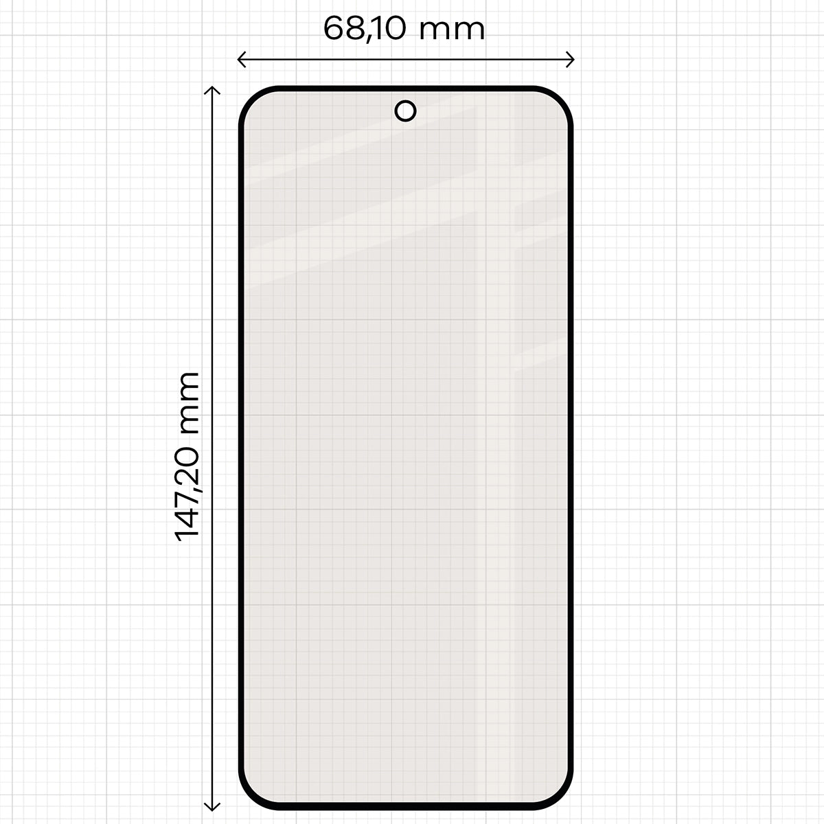 Mattes Hartglas für OPPO Reno16 / Pro, Bizon Glass Matte Duo, Schwarzer Rahmen, 2 Stück (2/4)