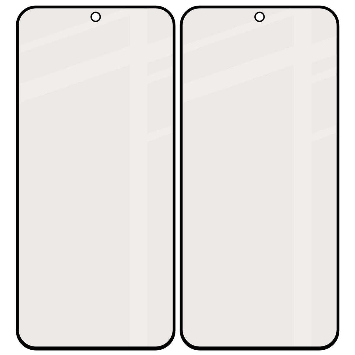 Mattes Hartglas für OPPO Reno16 / Pro, Bizon Glass Matte Duo, Schwarzer Rahmen, 2 Stück (4/4)