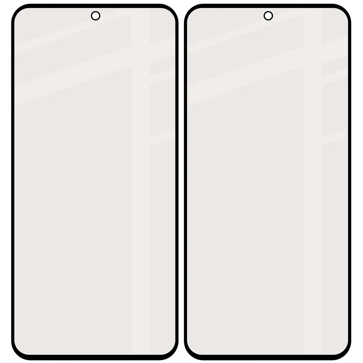 Mattes Hartglas für Galaxy A27 5G, Bizon Glass Matte Duo, Schwarzer Rahmen, 2 Stück