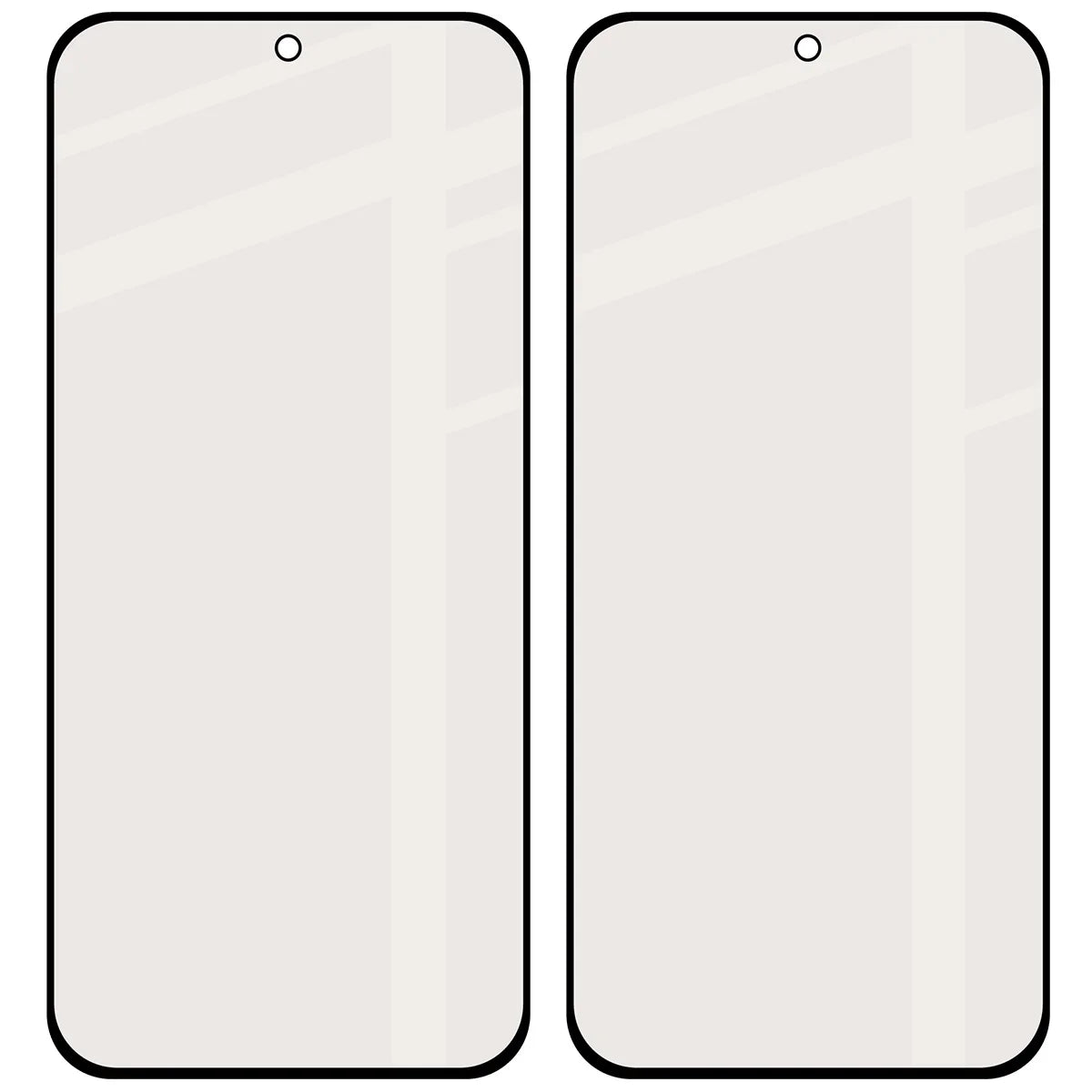 Mattes Hartglas für Vivo V70 5G, Bizon Glass Matte Duo, Schwarzer Rahmen, 2 Stück