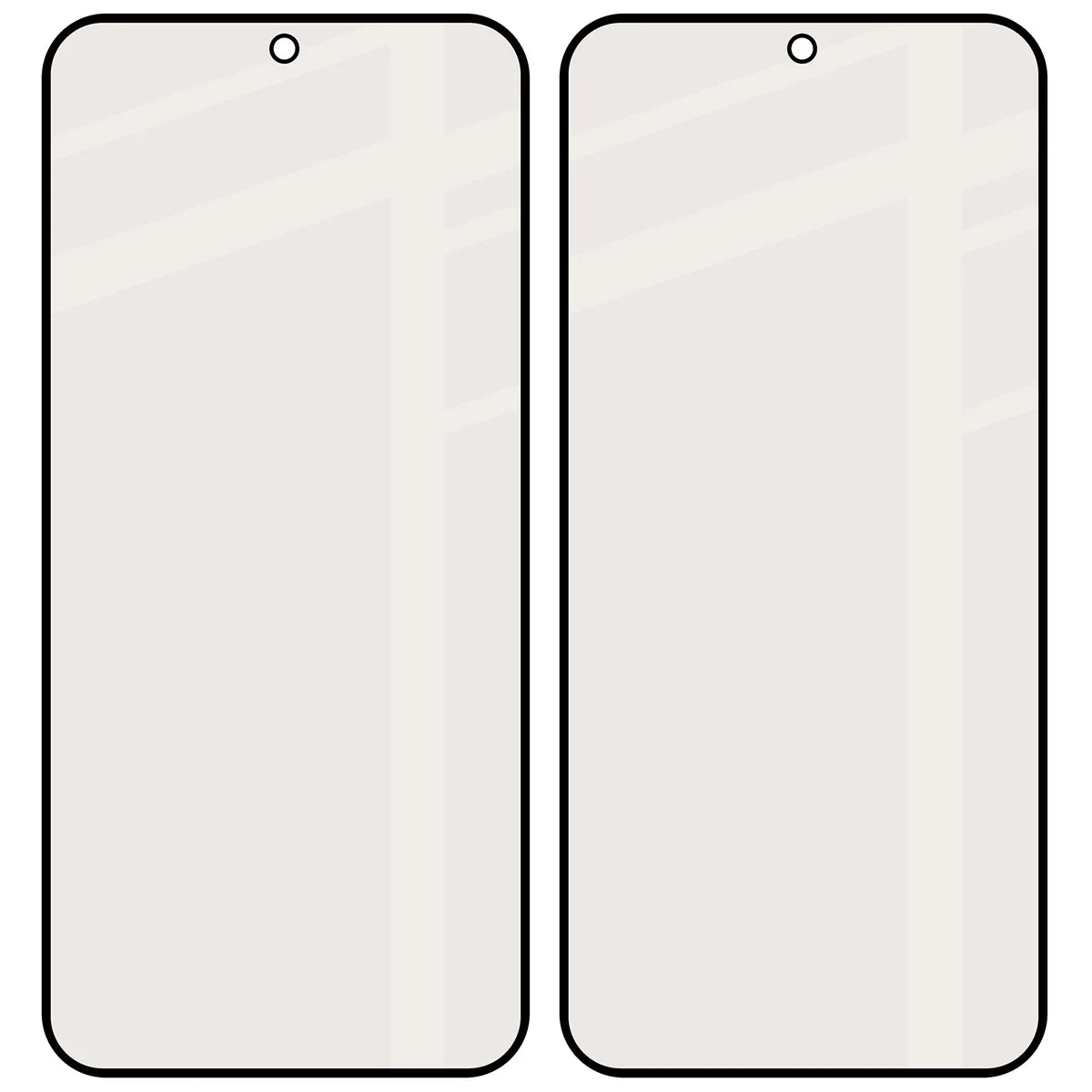 Mattes Hartglas für Vivo V70 FE 5G, Bizon Glass Matte Duo, Schwarzer Rahmen, 2 Stück