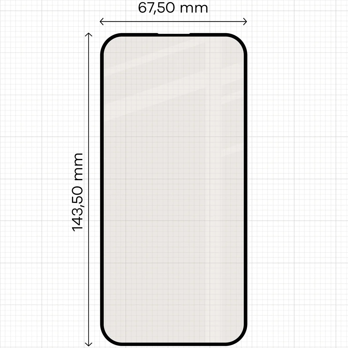 Mattes Hartglas für iPhone 15 Pro, Bizon Glass Matte Duo, Schwarzer Rahmen, 2 Stück