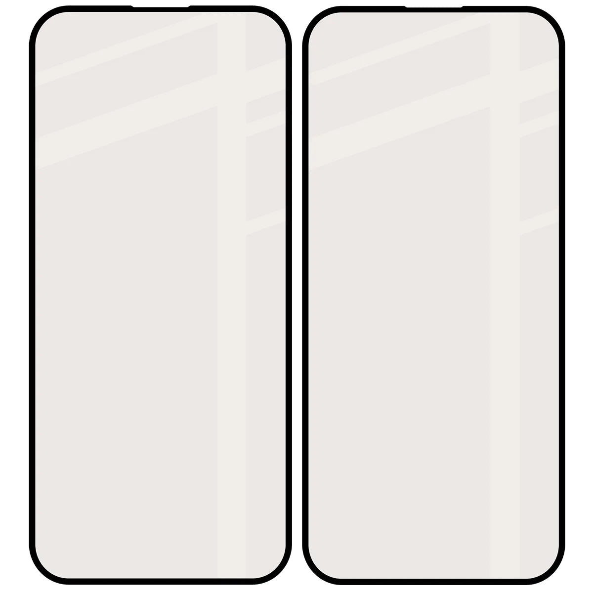 Mattes Hartglas für iPhone 15 Pro, Bizon Glass Matte Duo, Schwarzer Rahmen, 2 Stück