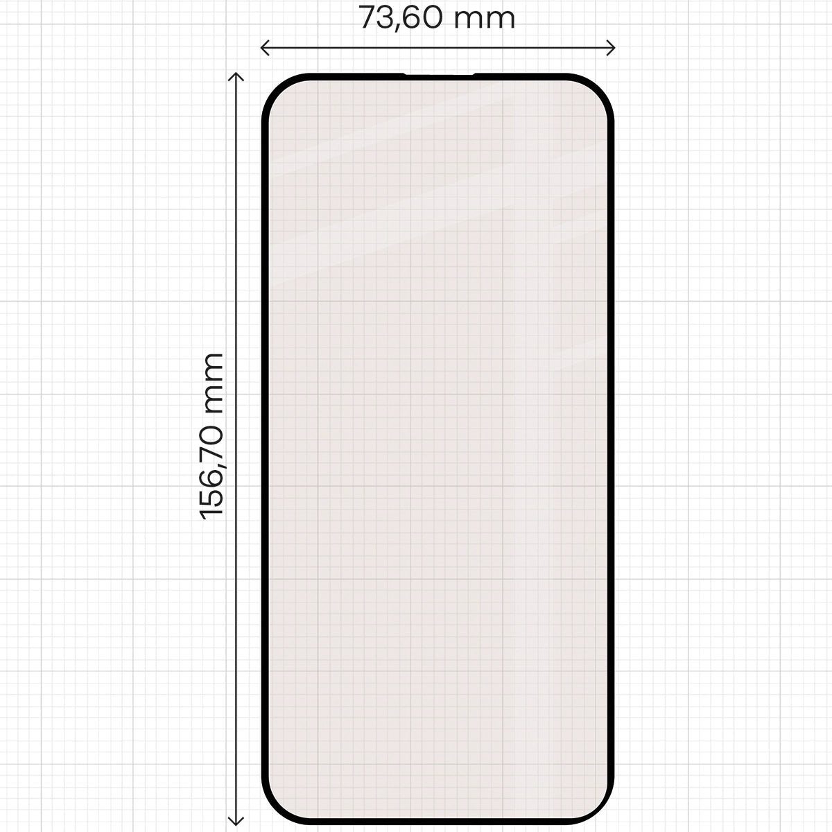 Mattes Hartglas für iPhone 15 Pro Max, Bizon Glass Matte Duo, Schwarzer Rahmen, 2 Stück
