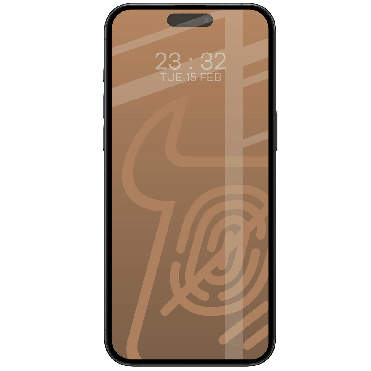 Mattes Hartglas für iPhone 15 Pro Max, Bizon Glass Matte Duo, Schwarzer Rahmen, 2 Stück
