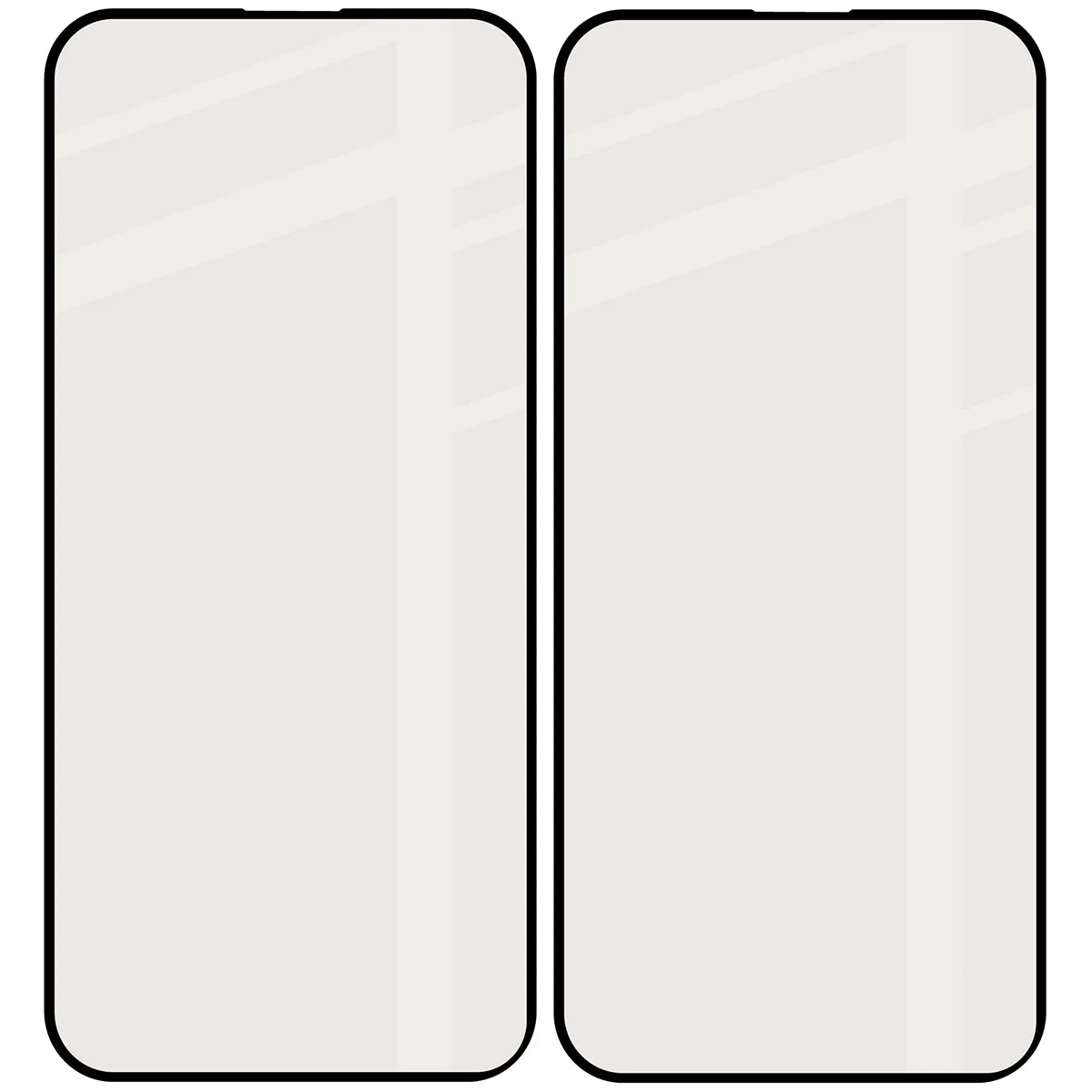 Mattes Hartglas für iPhone 15 Pro Max, Bizon Glass Matte Duo, Schwarzer Rahmen, 2 Stück