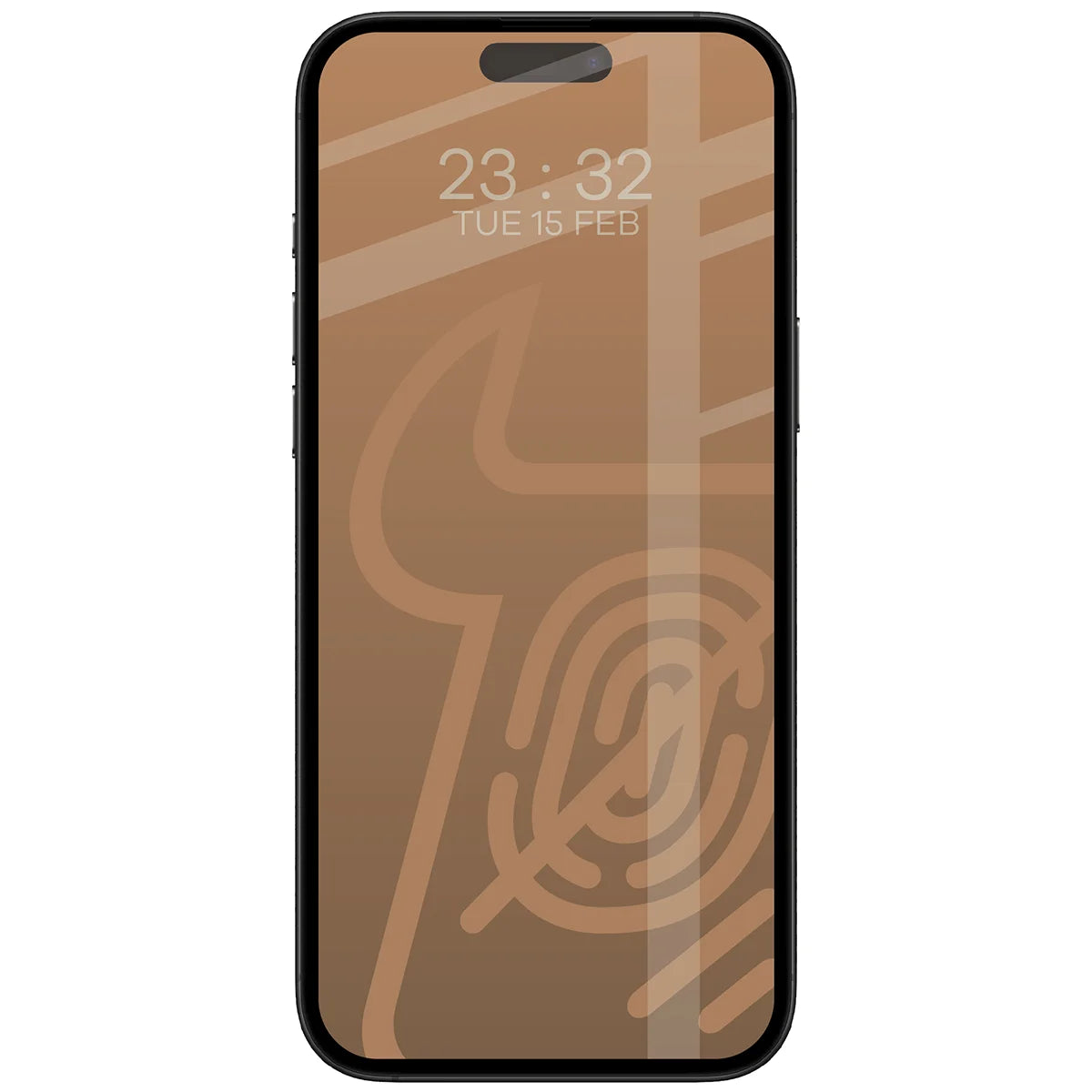 Mattes Hartglas für iPhone 16 Pro Max, Bizon Glass Matte Duo, Schwarzer Rahmen, 2 Stück