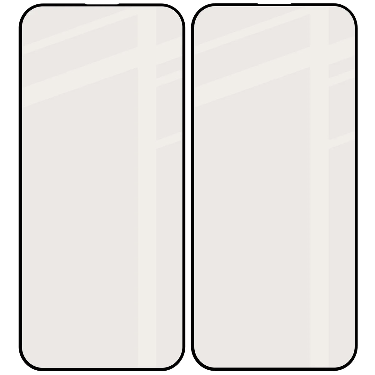 Mattes Hartglas für iPhone 16 Pro Max, Bizon Glass Matte Duo, Schwarzer Rahmen, 2 Stück