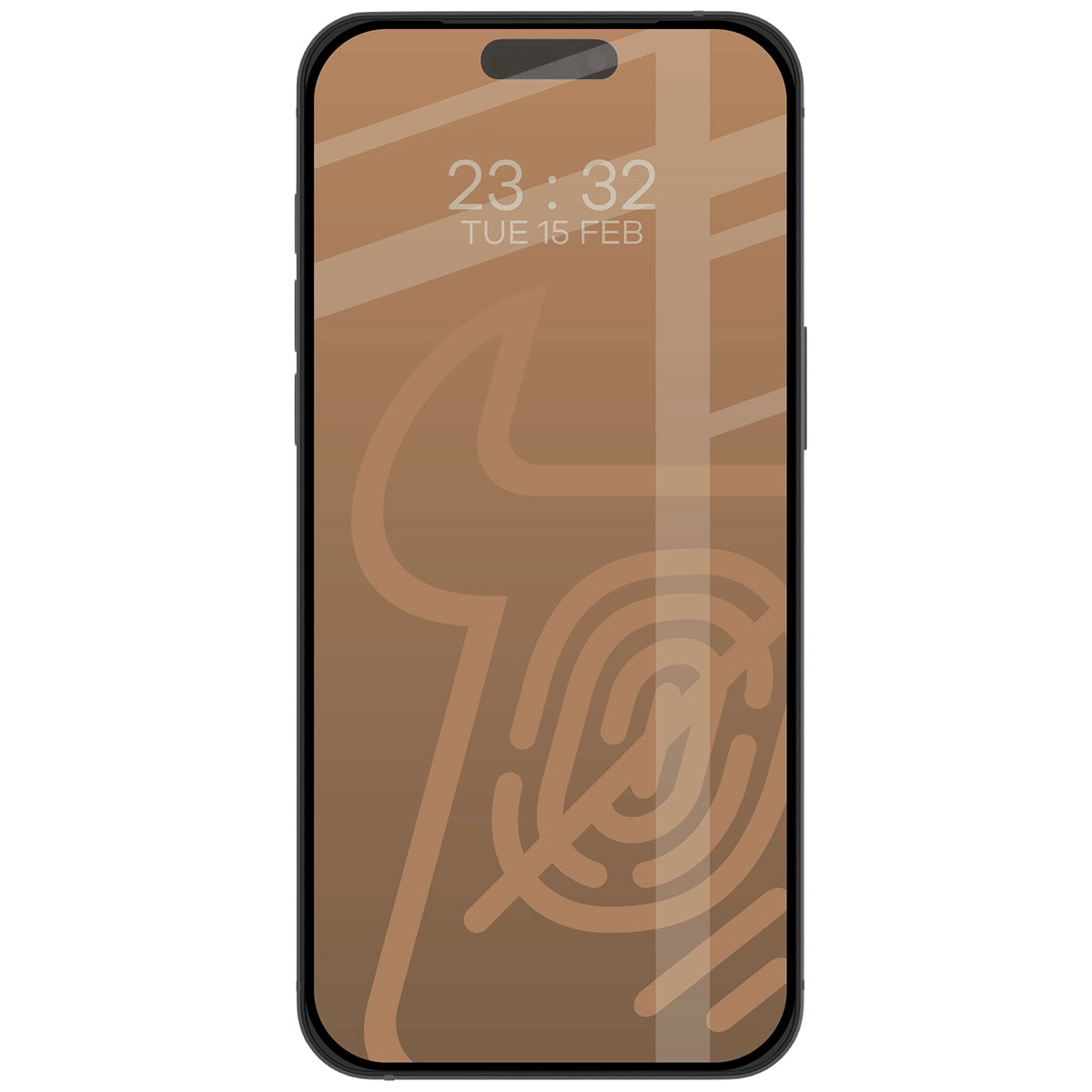 Mattes Hartglas für iPhone 17 Pro, Bizon Glass Matte Duo, Schwarzer Rahmen, 2 Stück