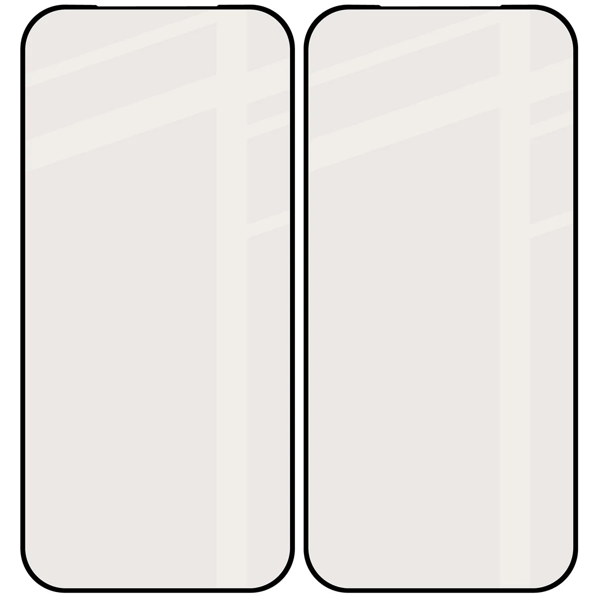 Mattes Hartglas für iPhone 17 Pro, Bizon Glass Matte Duo, Schwarzer Rahmen, 2 Stück