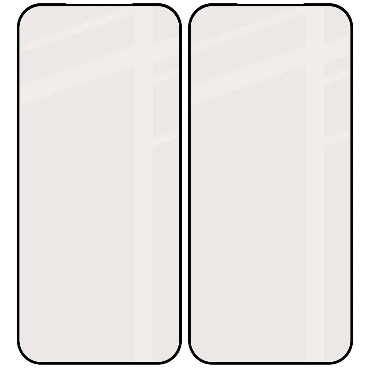 Mattes Hartglas für iPhone 17 Pro Max, Bizon Glass Matte Duo, Schwarzer Rahmen, 2 Stück