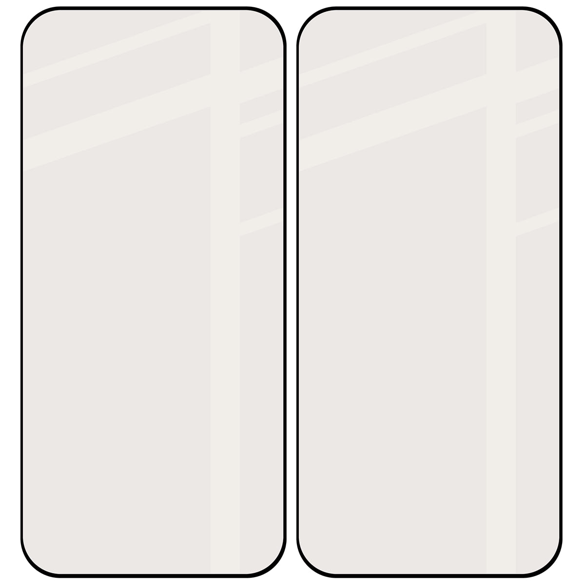 Mattes Hartglas für HONOR 600 Lite 5G, Bizon Glass Matte Duo, Schwarzer Rahmen, 2 Stück (4/4)