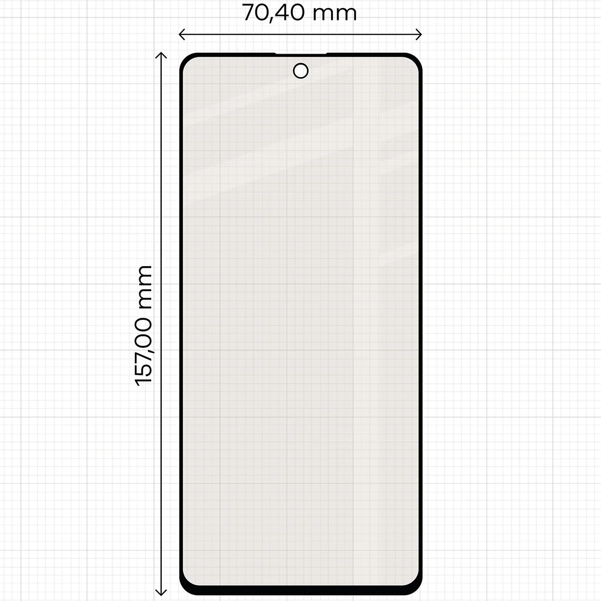 Mattes Hartglas für Motorola Moto G86 5G / G86 Power 5G, Bizon Glass Matte Duo, Schwarzer Rahmen, 2 Stück
