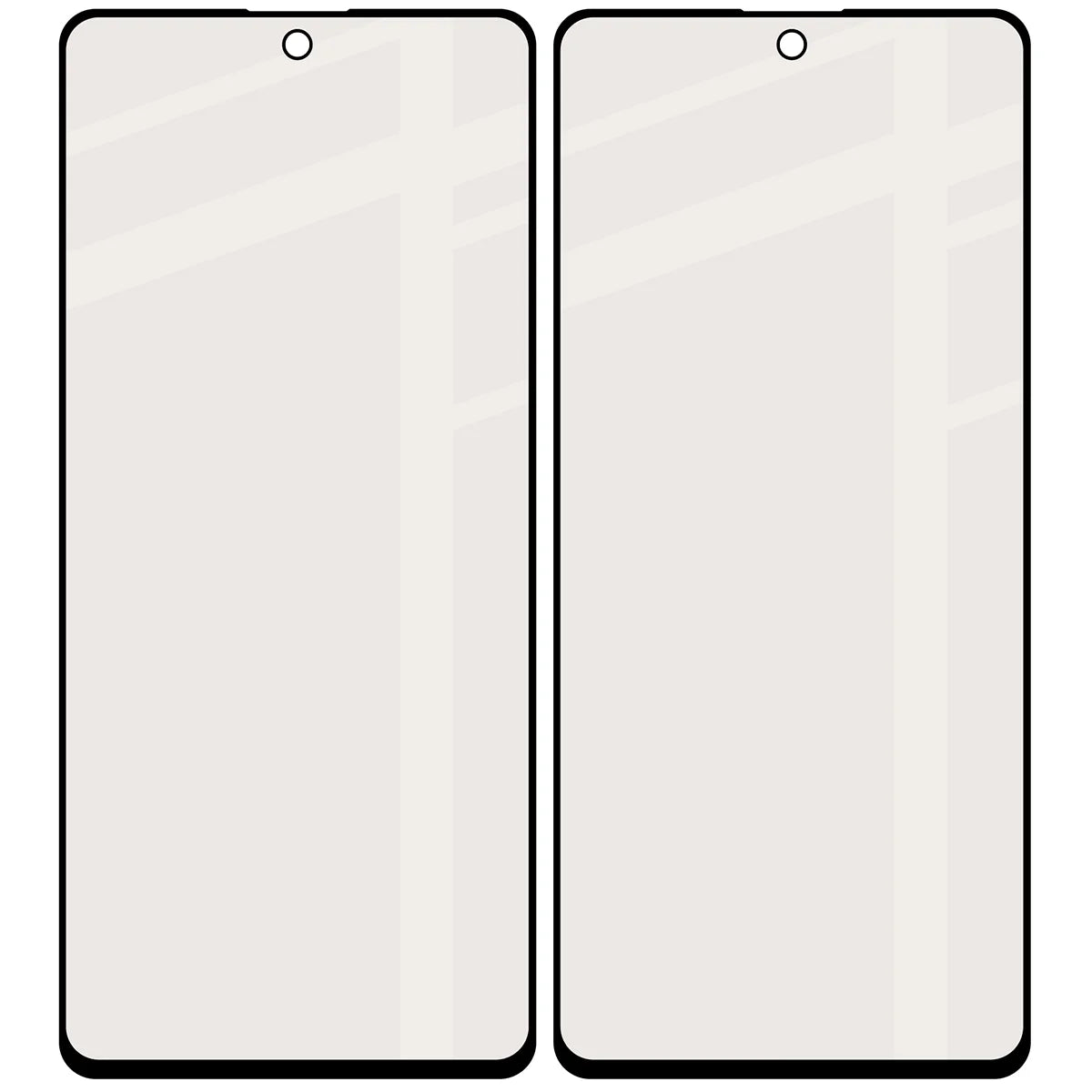 Mattes Hartglas für Motorola Moto G86 5G / G86 Power 5G, Bizon Glass Matte Duo, Schwarzer Rahmen, 2 Stück