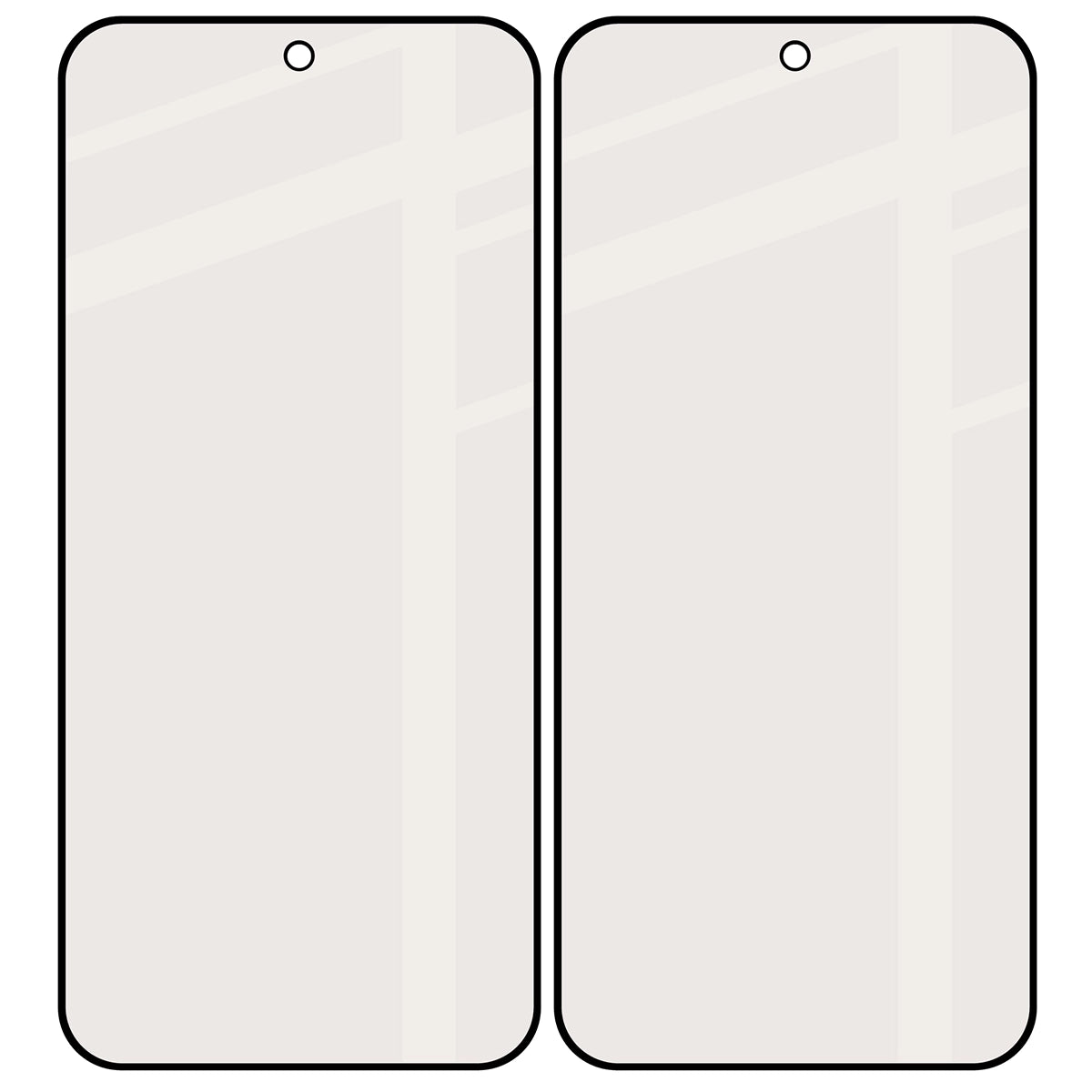 Mattes Hartglas für OPPO Reno16 F, OPPO Reno16 FS, Bizon Glass Matte Duo, Schwarzer Rahmen, 2 Stück (4/4)