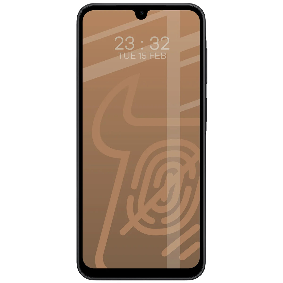 Mattes Hartglas für Galaxy A17 5G, Bizon Glass Matte Duo, Schwarzer Rahmen, 2 Stück