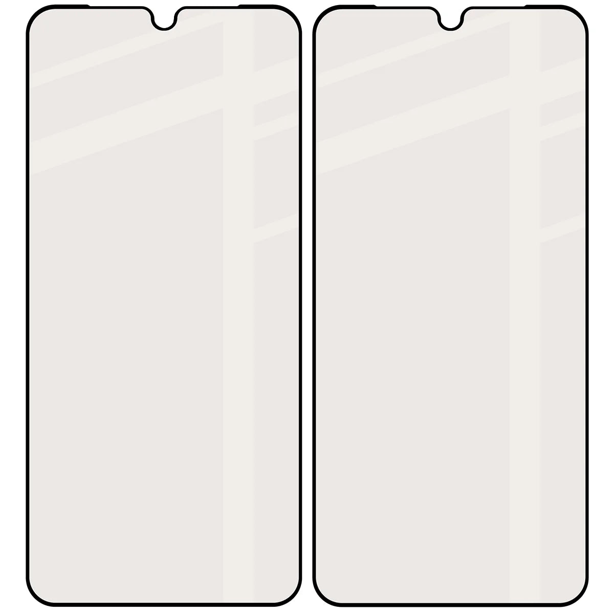 Mattes Hartglas für Galaxy A17 5G, Bizon Glass Matte Duo, Schwarzer Rahmen, 2 Stück