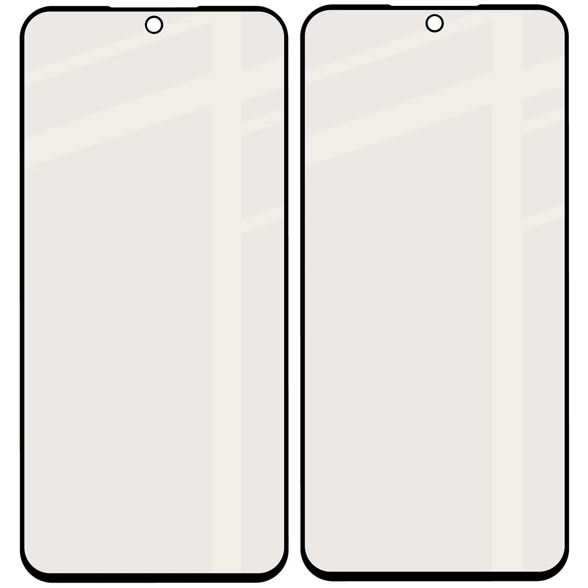 Mattes Hartglas für Galaxy A37 5G, Bizon Glass Matte Duo, Schwarzer Rahmen, 2 Stück