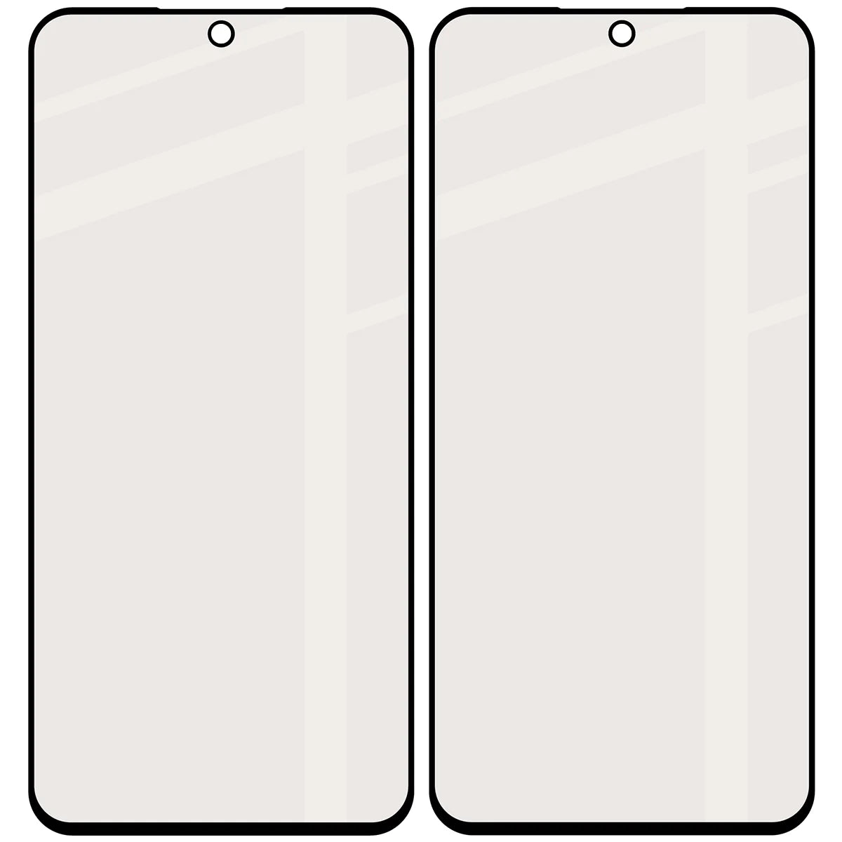 Mattes Hartglas für Galaxy A56 5G, Bizon Glass Matte Duo, Schwarzer Rahmen, 2 Stück