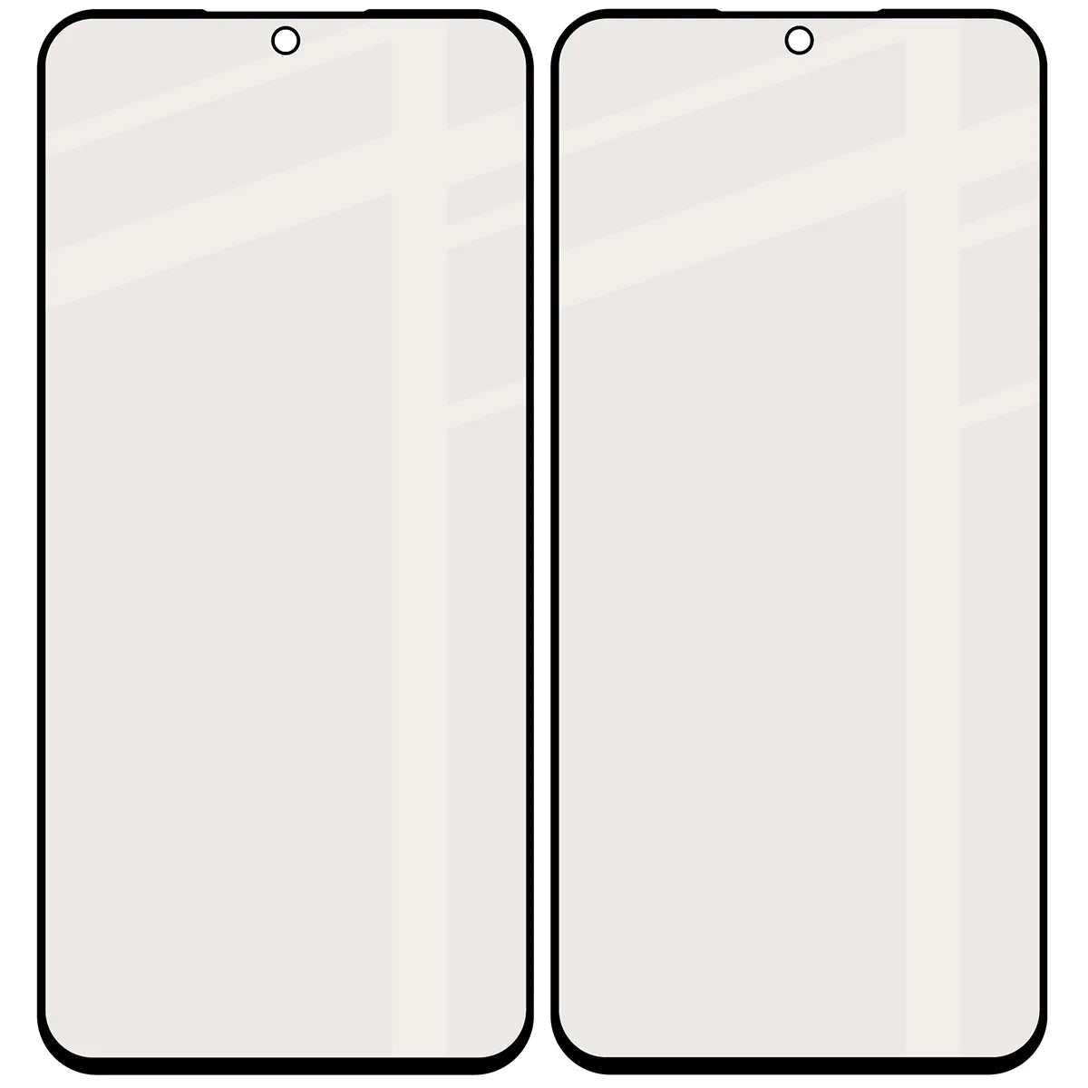 Mattes Hartglas für Galaxy A57 5G, Bizon Glass Matte Duo, Schwarzer Rahmen, 2 Stück