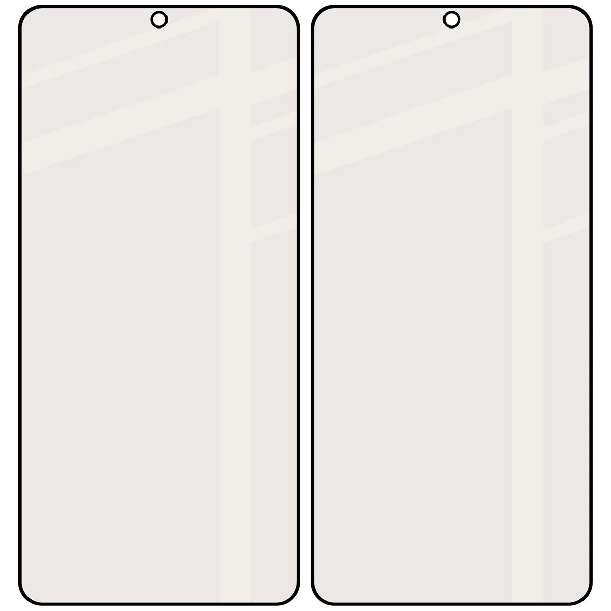 Mattes Hartglas für Galaxy S26, Bizon Glass Matte Duo, Schwarzer Rahmen, 2 Stück