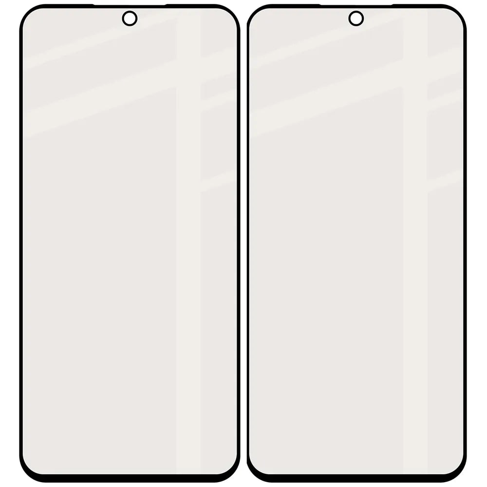 Mattes Hartglas für Galaxy S26 FE / S25 FE, Bizon Glass Matte Duo, Schwarzer Rahmen, 2 Stück (4/4)