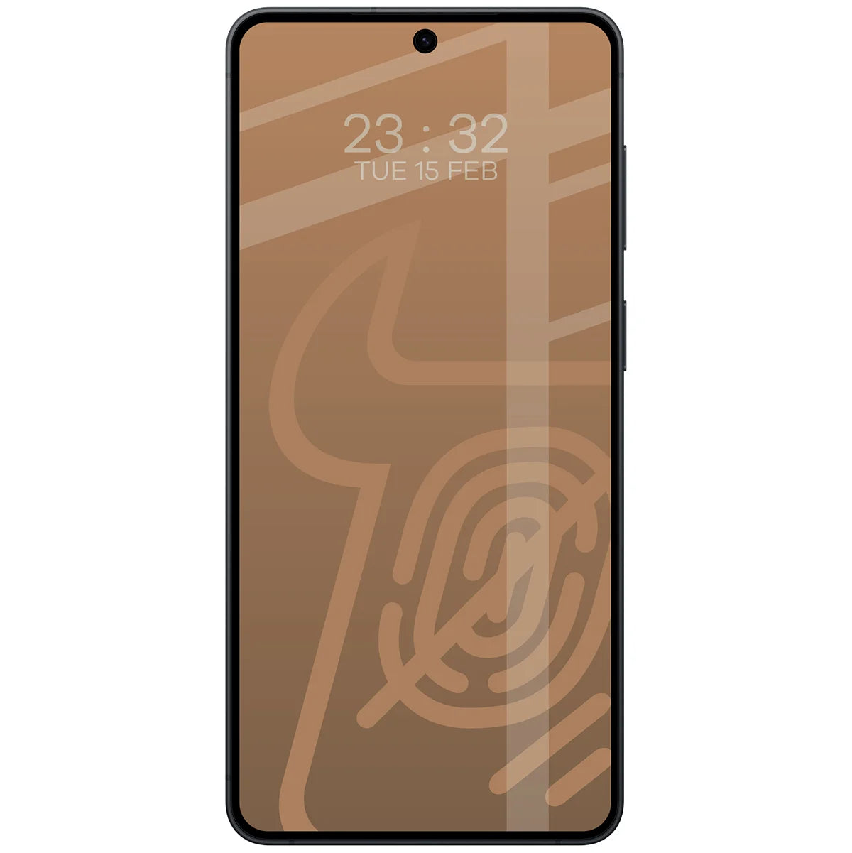 Mattes Hartglas für Galaxy S26 Plus / S25 Edge, Bizon Glass Matte Duo, Schwarzer Rahmen, 2 Stück
