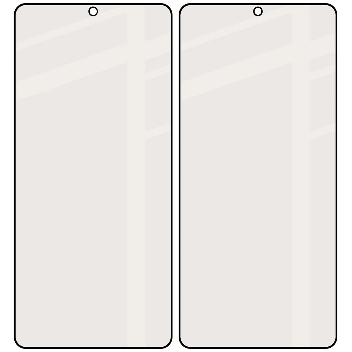Mattes Hartglas für Galaxy S26 Ultra, Bizon Glass Matte Duo, Schwarzer Rahmen, 2 Stück