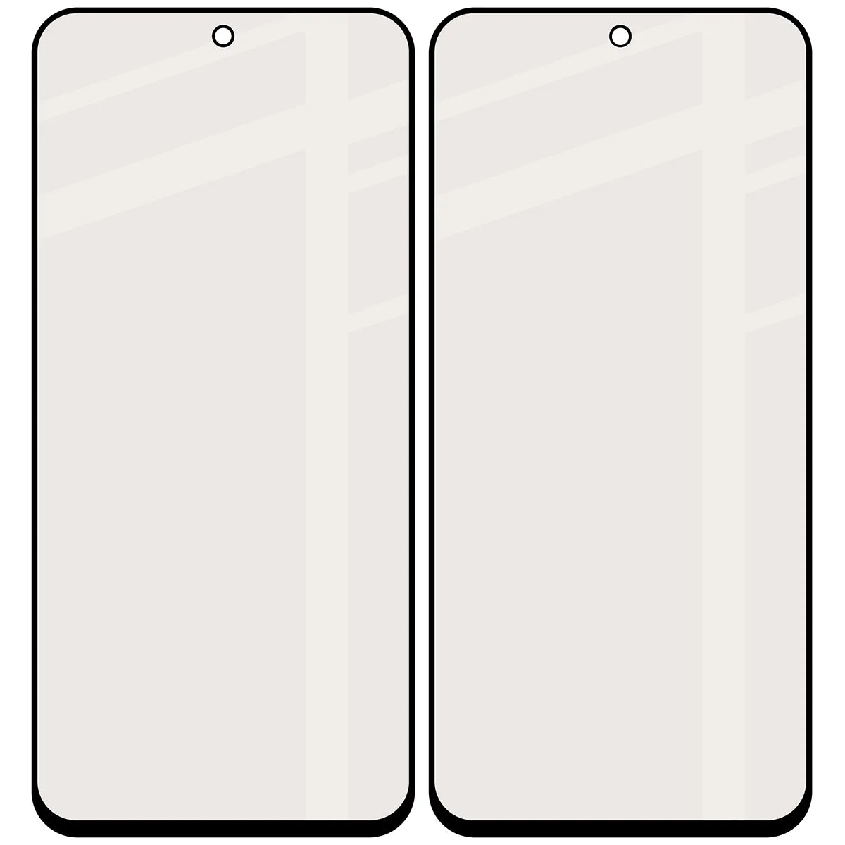 Mattes Hartglas für Xiaomi Redmi 15 4G / 5G, Bizon Glass Matte Duo, Schwarzer Rahmen, 2 Stück