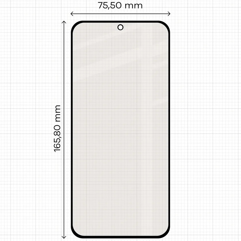 Mattes Hartglas für Xiaomi Redmi Note 17 4G/5G, Bizon Glass Matte Duo, Schwarzer Rahmen, 2 Stück (2/4)