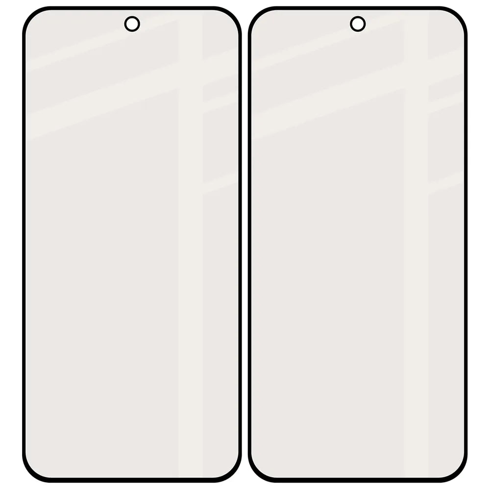 Mattes Hartglas für Xiaomi Redmi Note 17 4G/5G, Bizon Glass Matte Duo, Schwarzer Rahmen, 2 Stück (4/4)