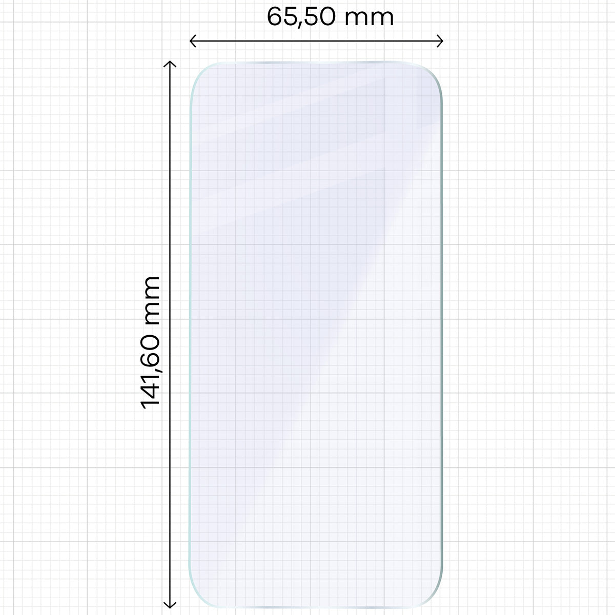 Flexibles Hybridglas für iPhone 15, Bizon Glass Mule