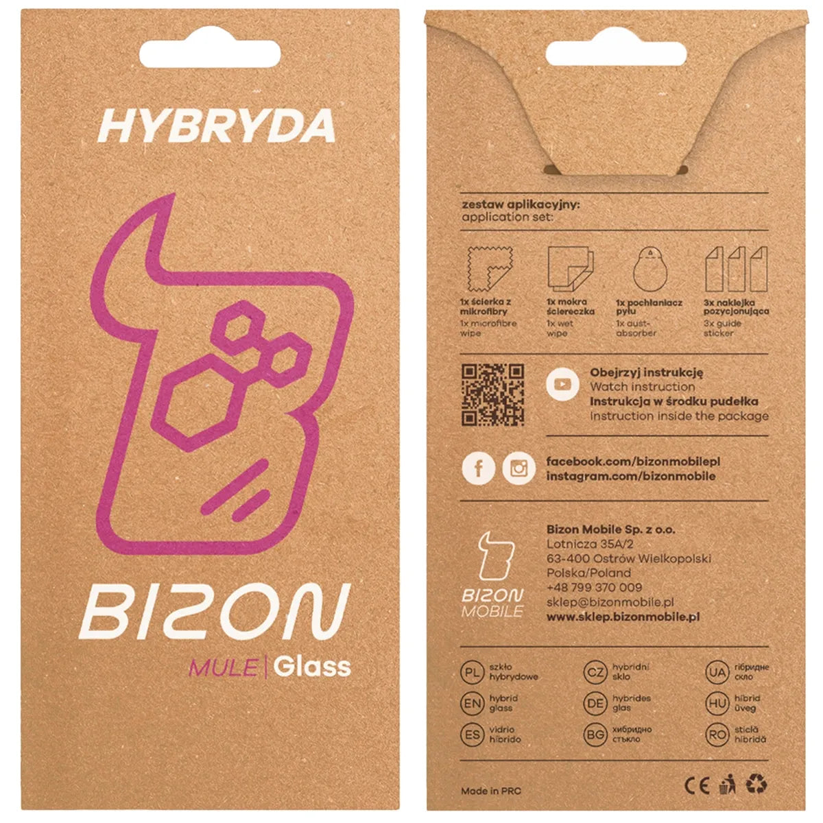 Flexibles Hybridglas für iPhone 16 Plus, Bizon Hybrid Mule