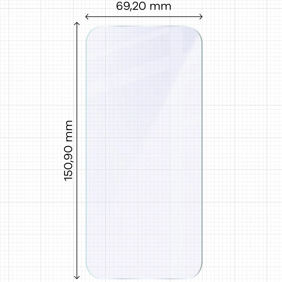 Flexibles Hybridglas für iPhone Air, Bizon Glass Mule