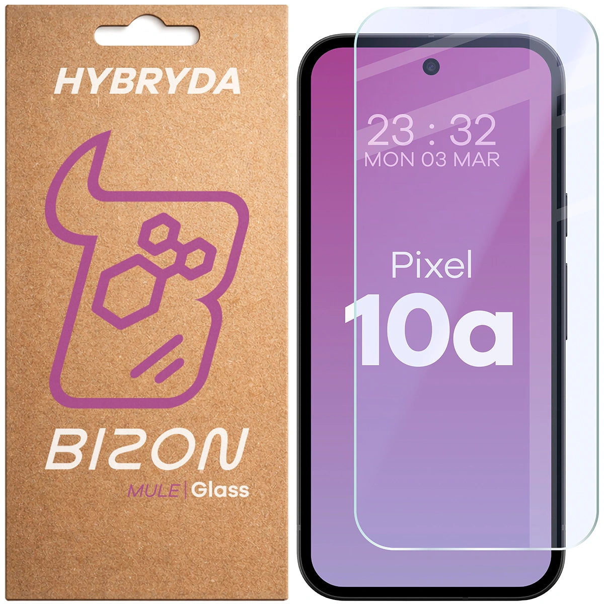 Flexibles Hybridglas für Google Pixel 10a, Bizon Hybrid Mule