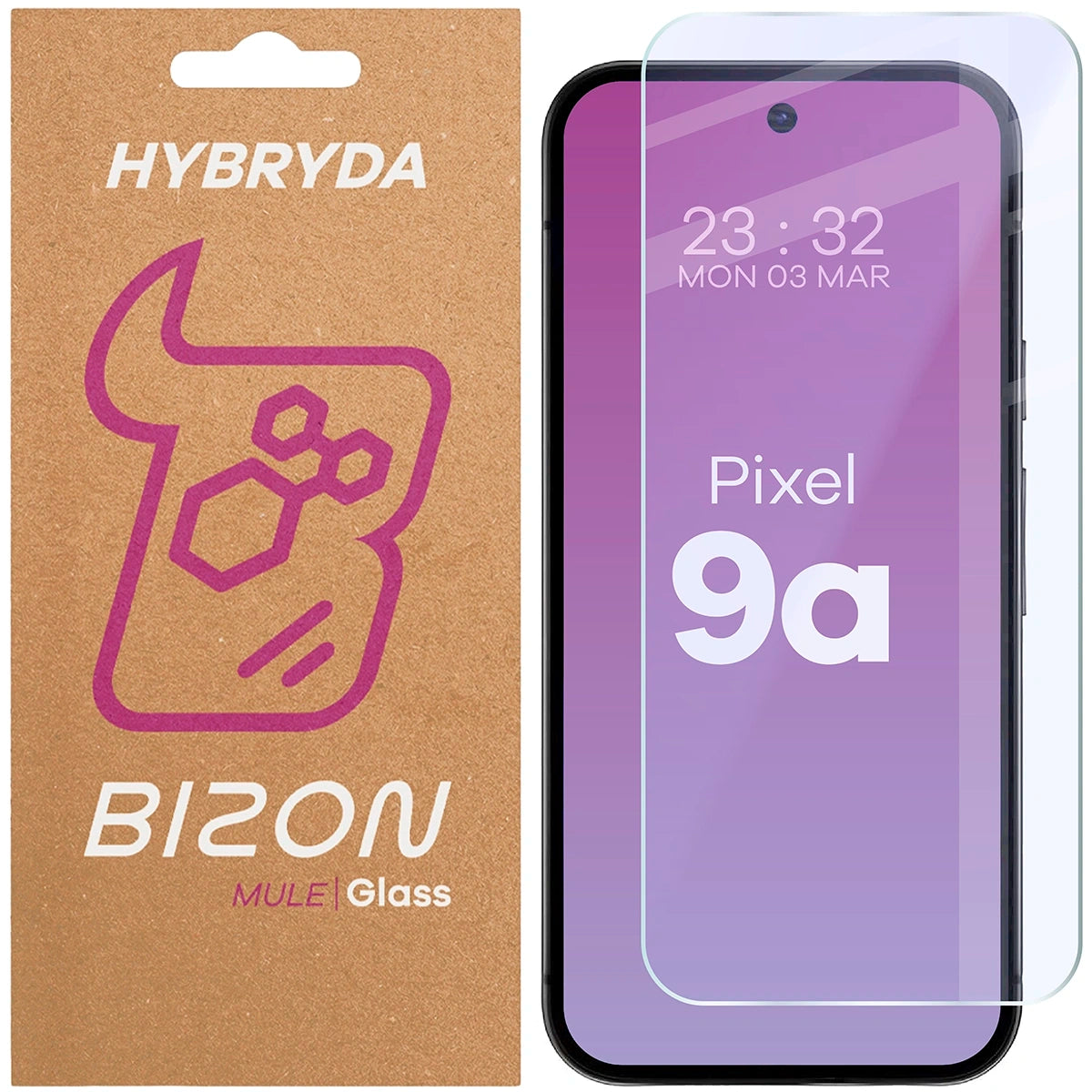 Flexibles Hybridglas für Google Pixel 9a, Bizon Hybrid Mule