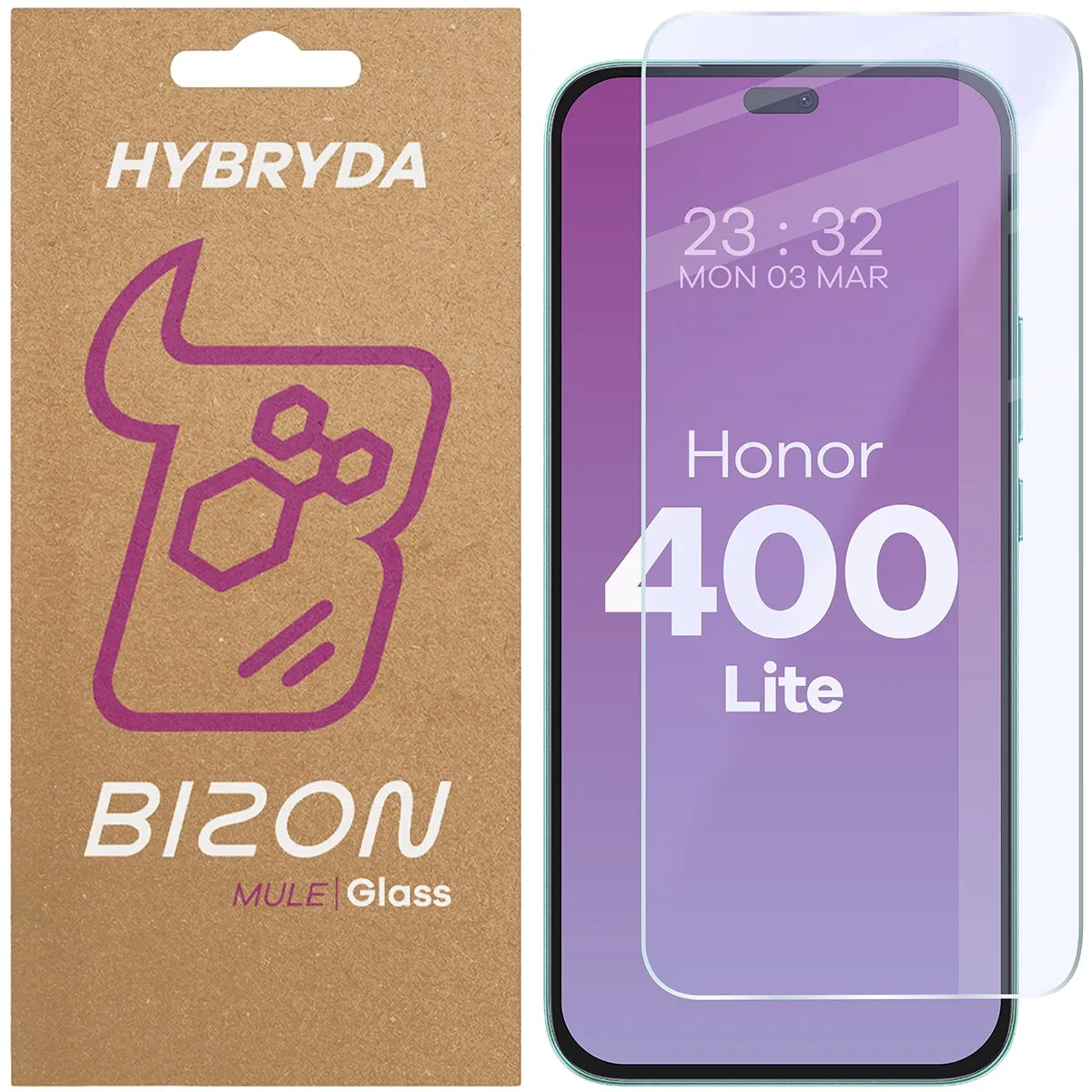 Flexibles Hybridglas für Honor 400 Lite, Bizon Glass Mule