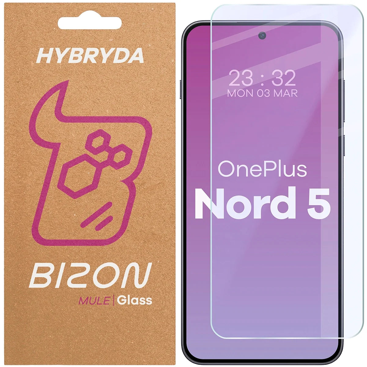 Flexibles Hybridglas für OnePlus Nord 5, Bizon Glass Mule