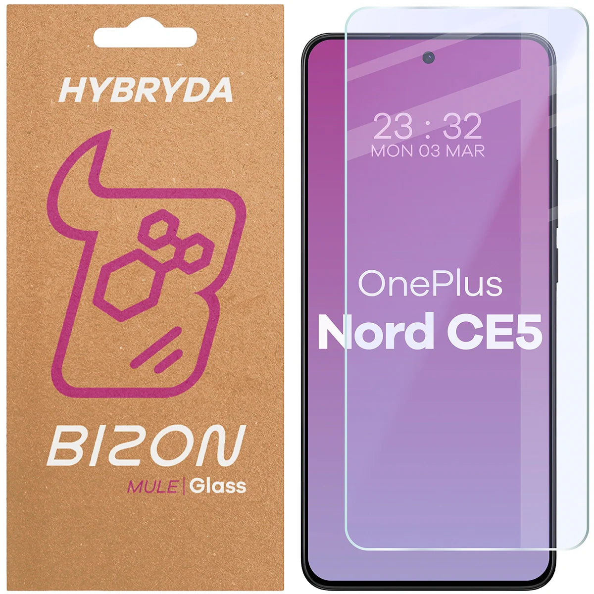 Flexibles Hybridglas für OnePlus Nord CE5 5G, Bizon Glass Mule