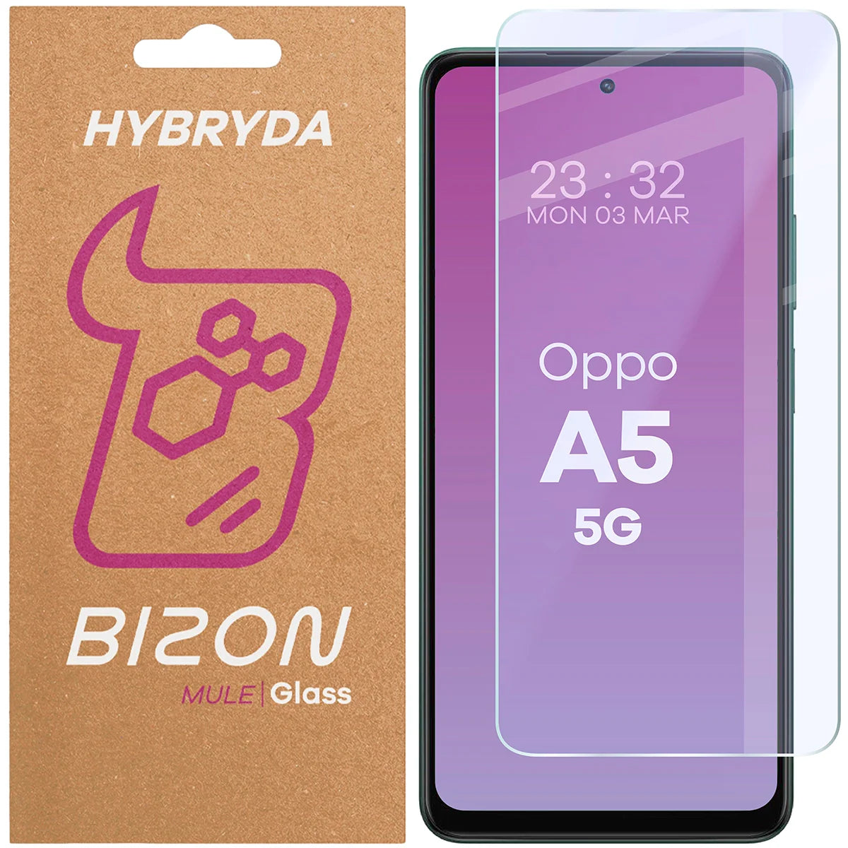 Flexibles Hybridglas für Oppo A5 5G, Bizon Glass Mule