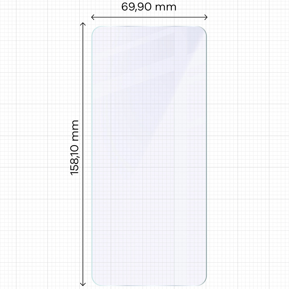 Flexibles Hybridglas für Realme 14T 5G, Bizon Glass Mule