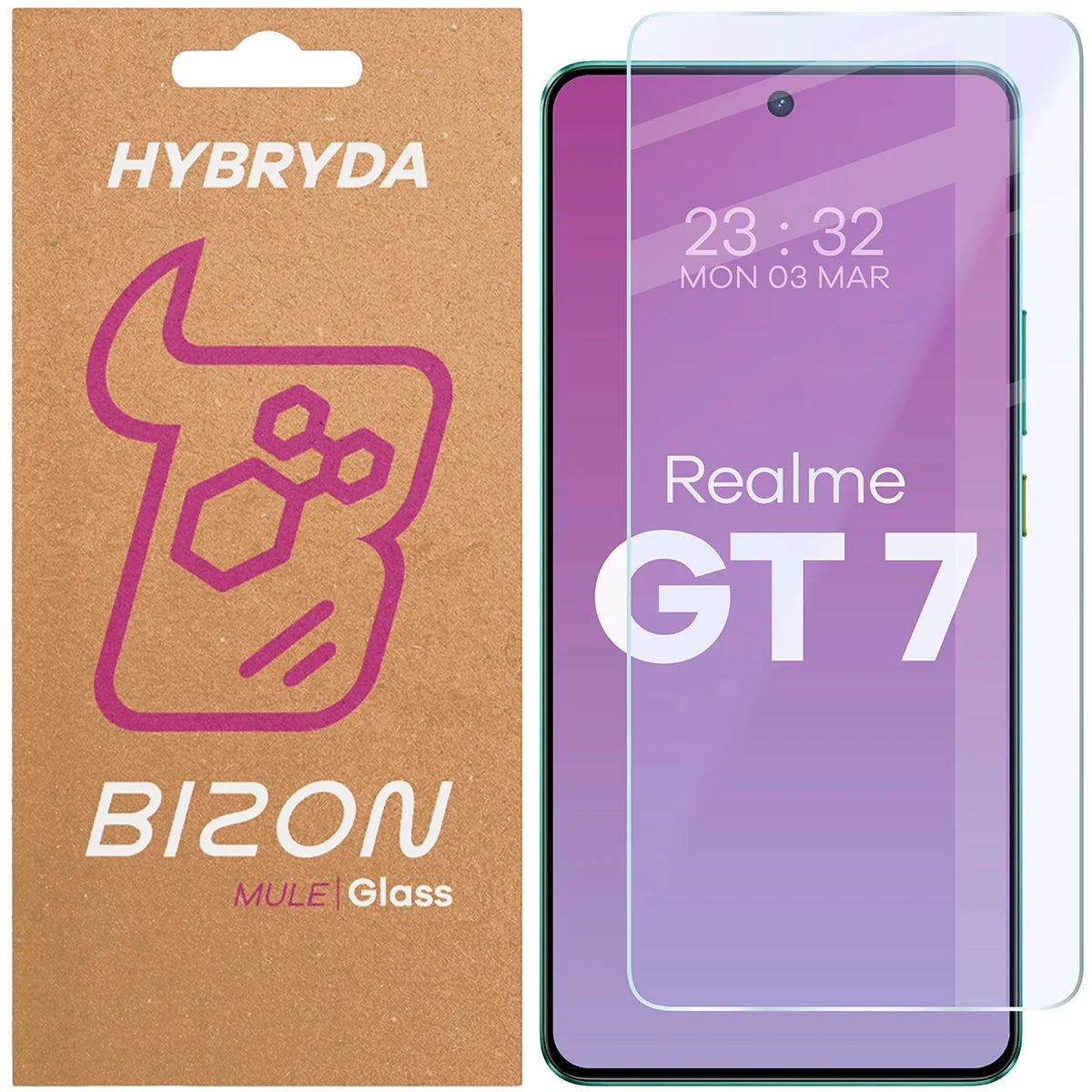 Flexibles Hybridglas für Realme GT 7, Bizon Glass Mule
