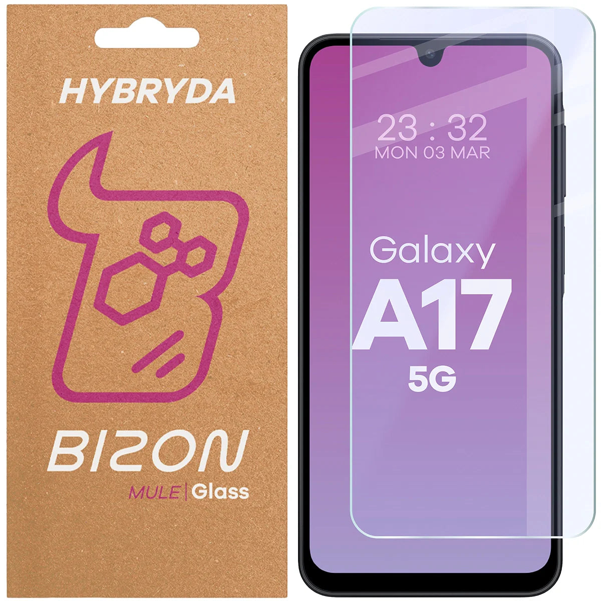 Flexibles Hybridglas für Galaxy A17 5G, Bizon Glass Mule
