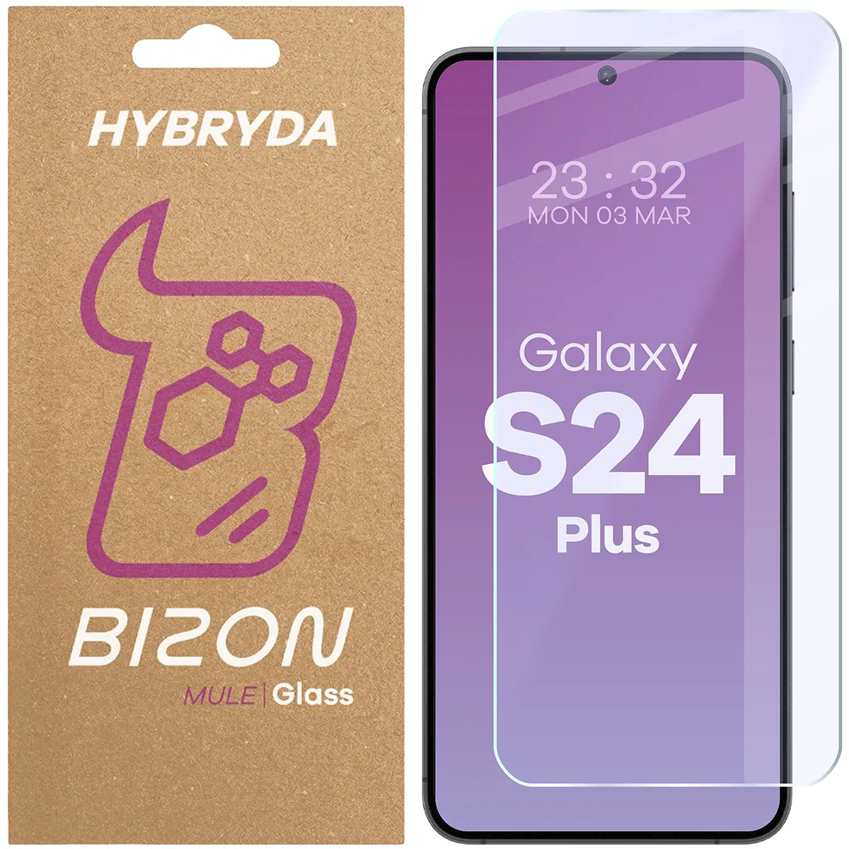 Flexibles Hybridglas für Galaxy S24 Plus 5G, Bizon Hybrid Mule