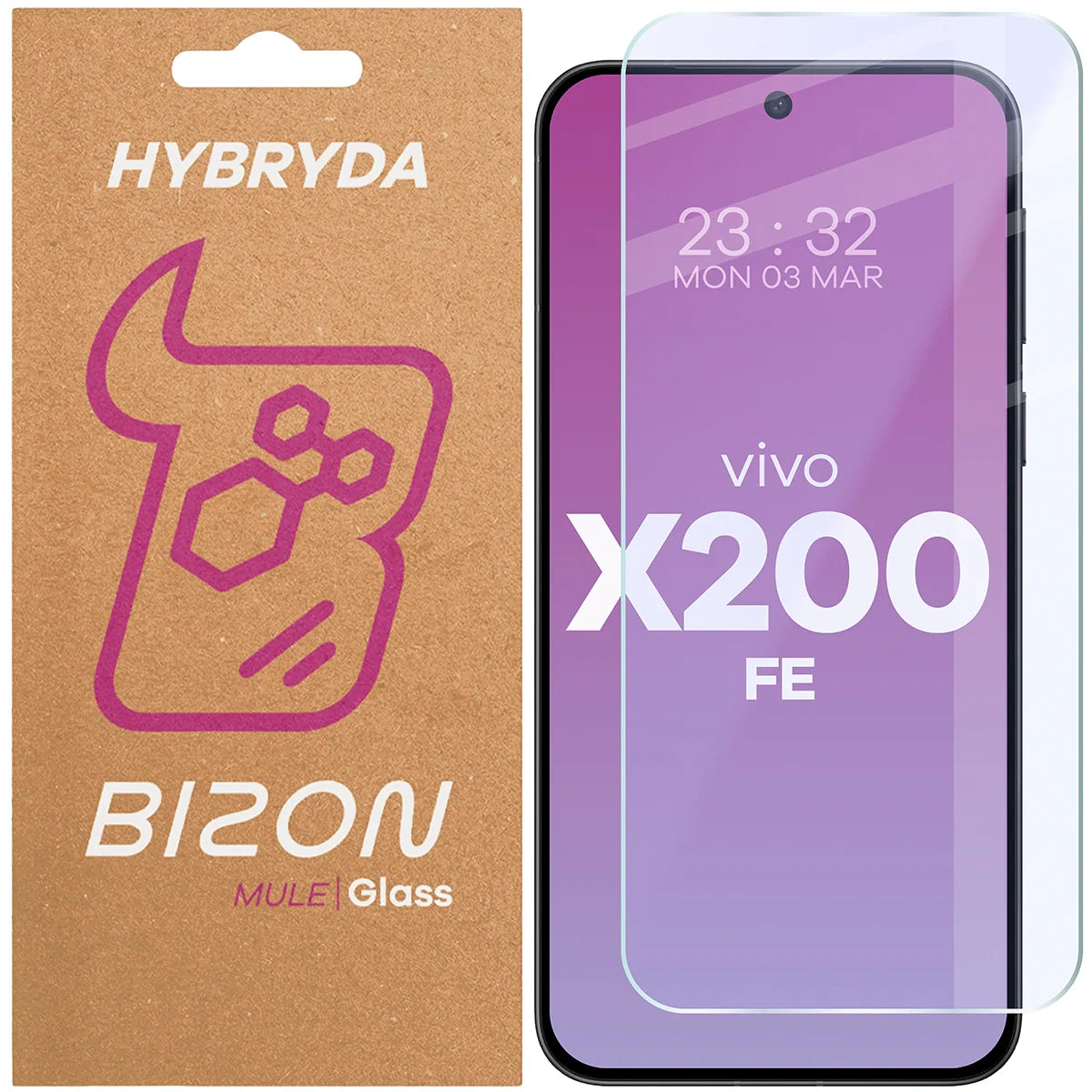 Flexibles Hybridglas für Vivo X200 FE, Bizon Glass Mule