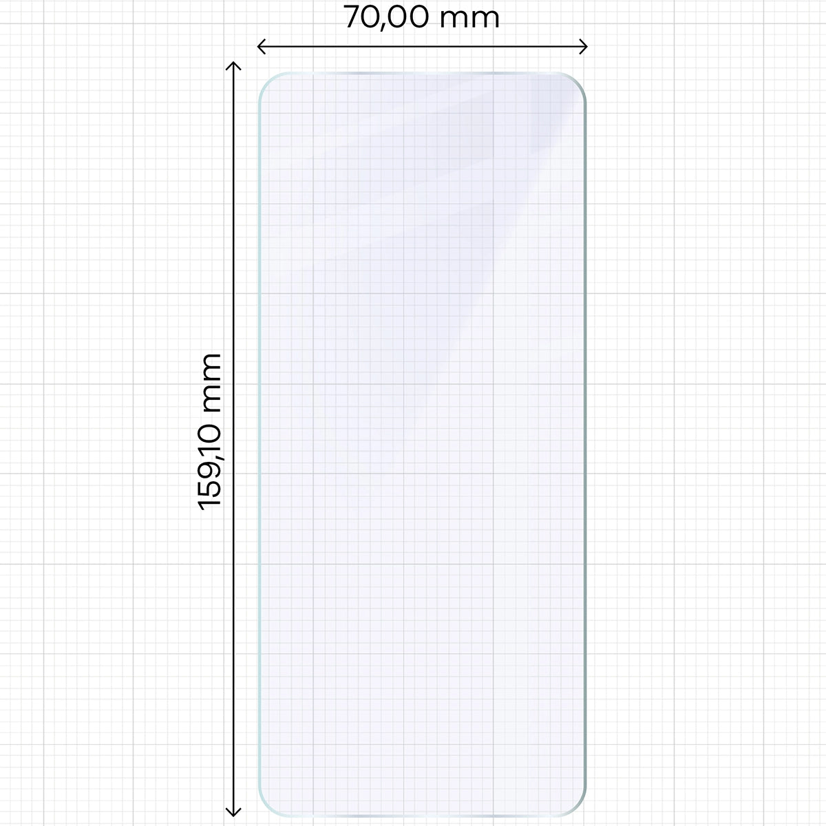 Flexibles Hybridglas für Vivo Y19s, Bizon Glass Mule