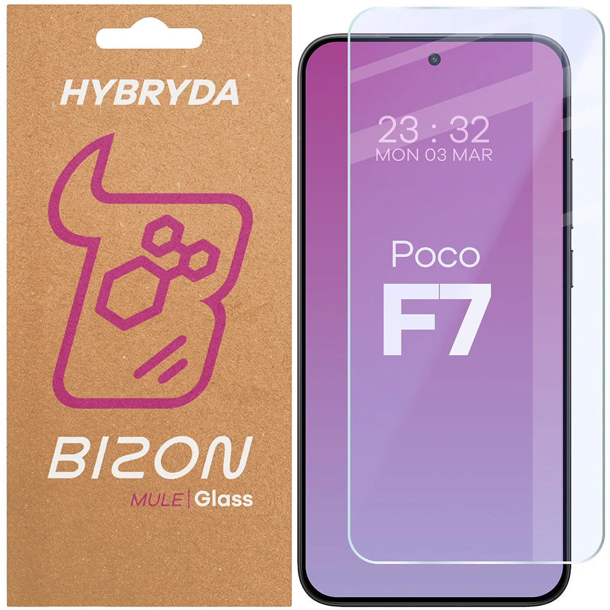 Flexibles Hybridglas für Xiaomi POCO F7, Bizon Glass Mule
