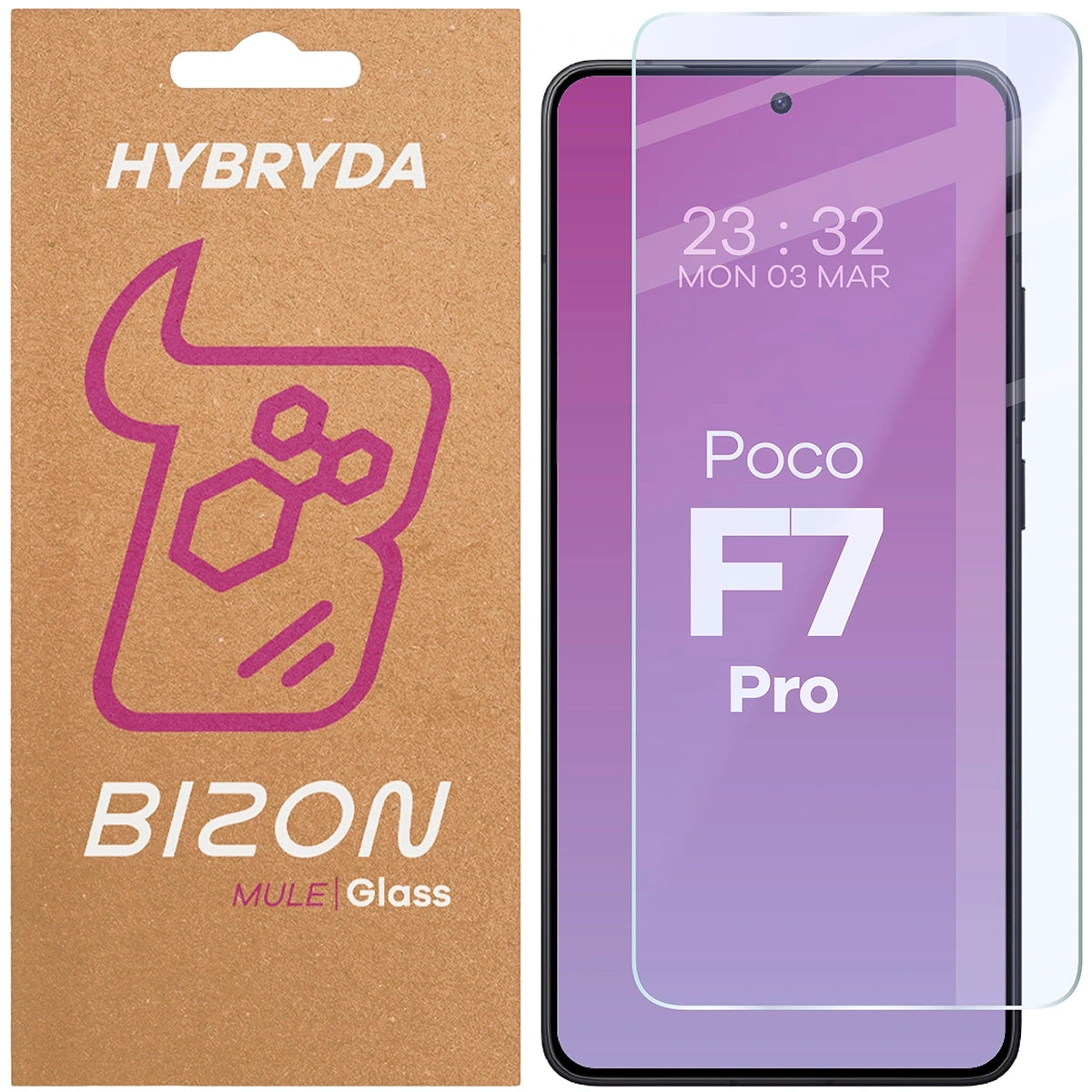 Flexibles Hybridglas für Xiaomi POCO F7 Pro, Bizon Glass Mule